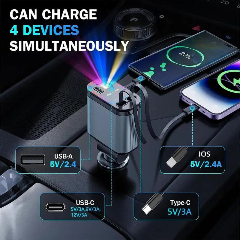 Chargeur de voiture multifonction Galaxy : charge et ambiance