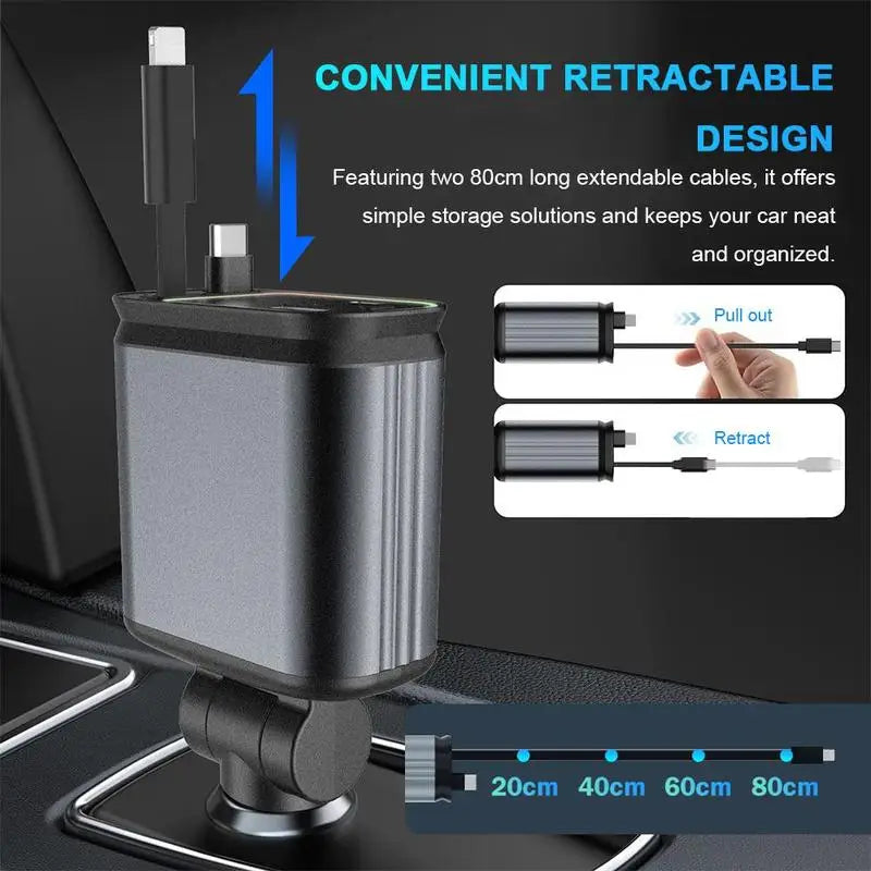 Chargeur de voiture multifonction Galaxy : charge et ambiance